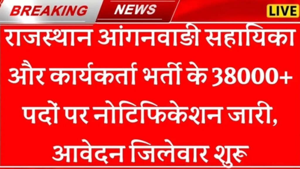Rajasthan Anganwadi Bharti 2025
