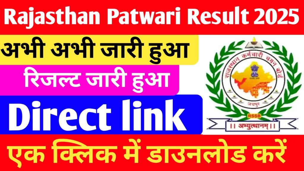 Rajasthan Patwari Result 2025