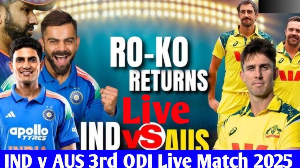 India vs Australia 3rd ODI Live Match