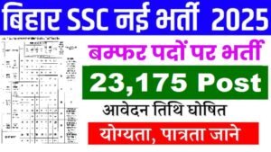 Bihar BSSC Inter Level Online Form 2025 Stat