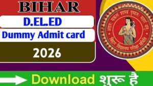 Bihar DELED Dummy Admit Card 2026 Download Now