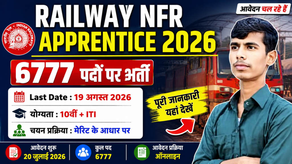 Railway NFR Apprentice Online Form 2026
